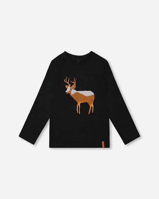 Org Cotton Boucle Deer Tee