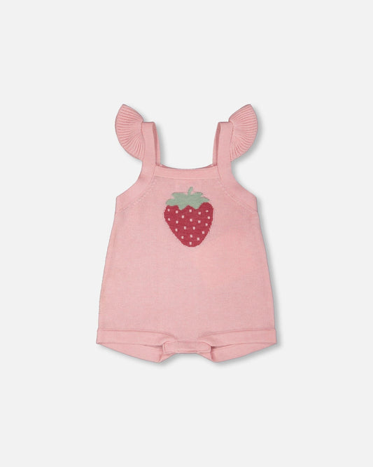 Knit Strawberry Romper