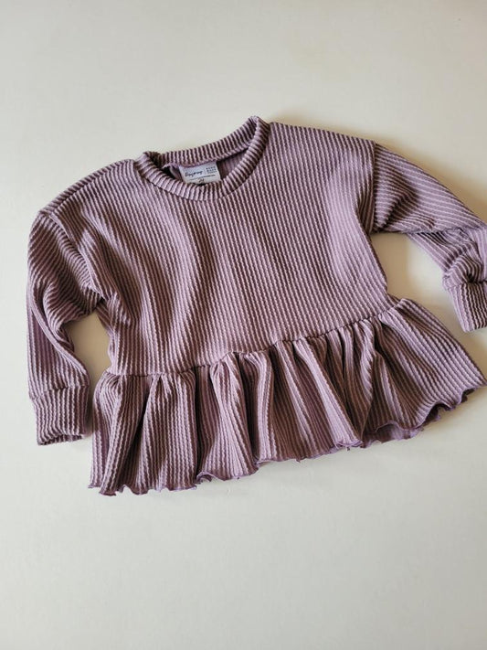 Rib Peplum l/s