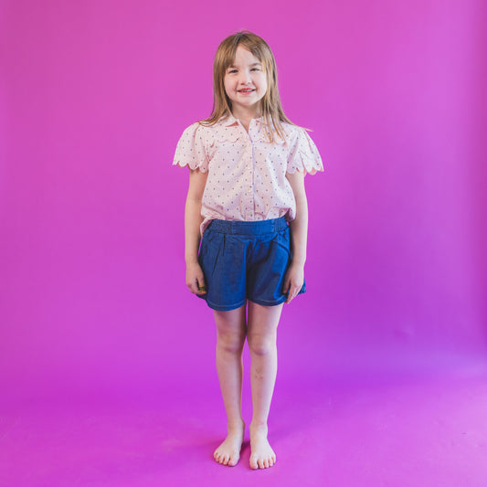 Ronda Pink Buttonup Collared Shirt