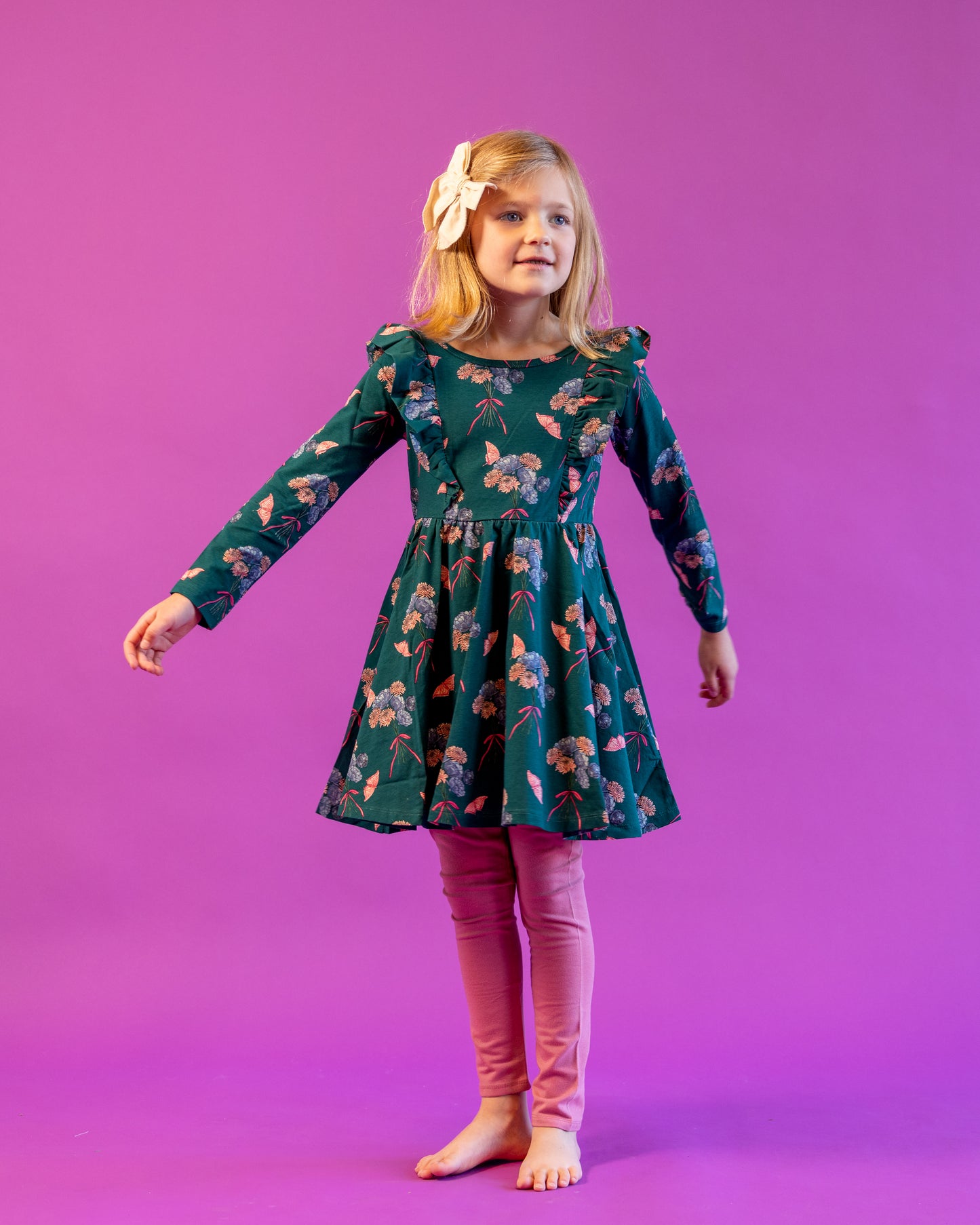 Ruffle Shoulder Ballet Dress