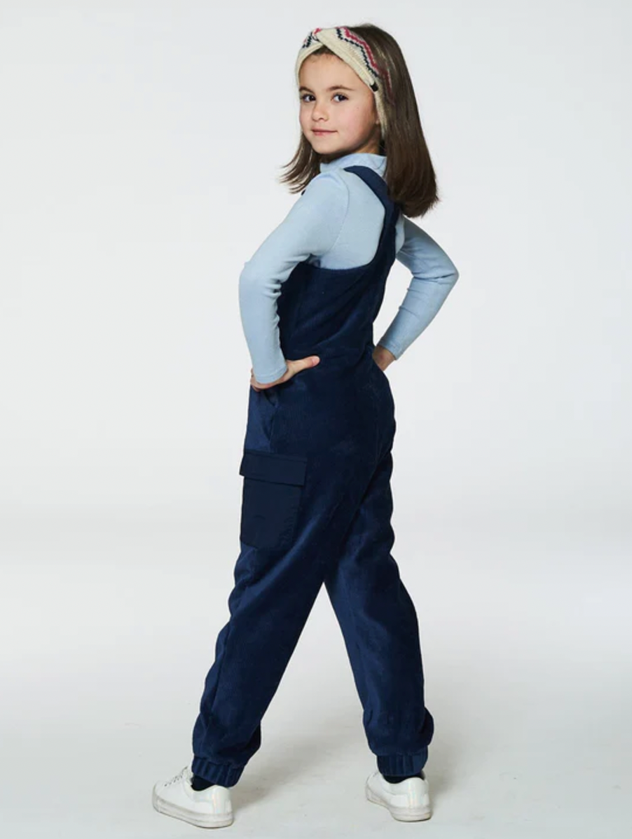 Velvet Stretch Cargo Overalls