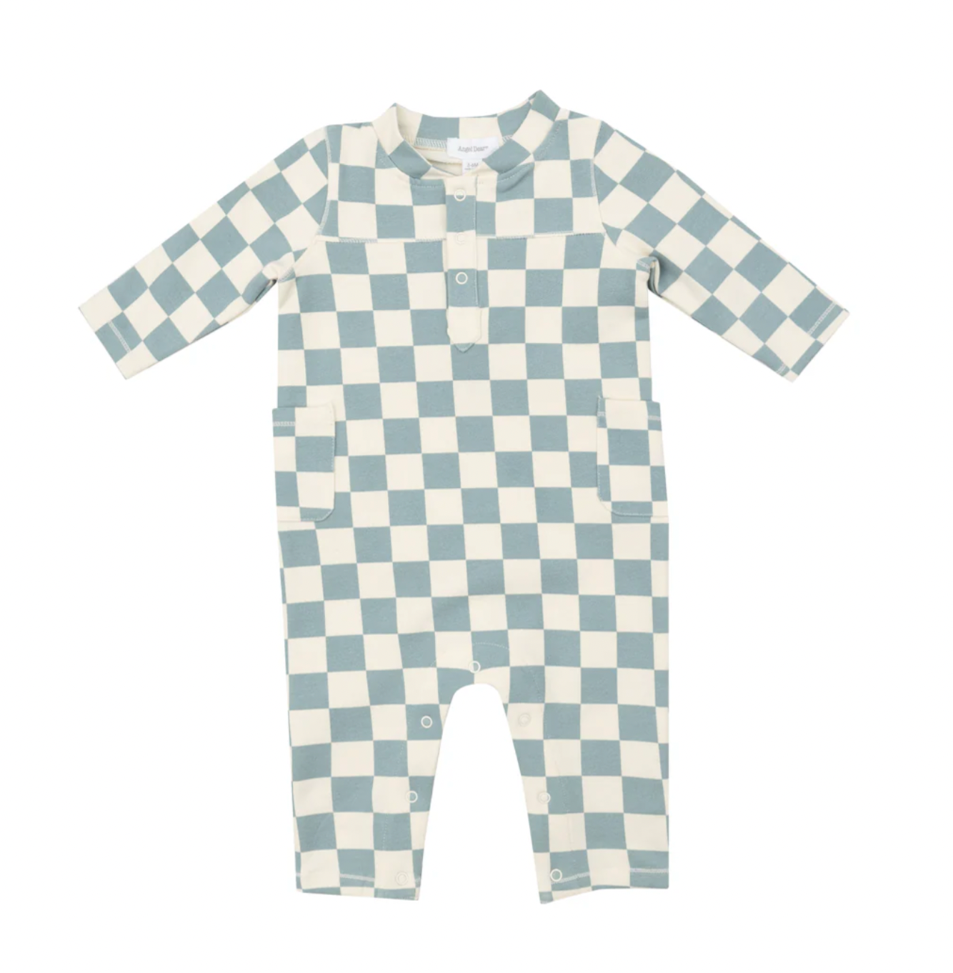 Checkerboard Gray Mist Uni Romper