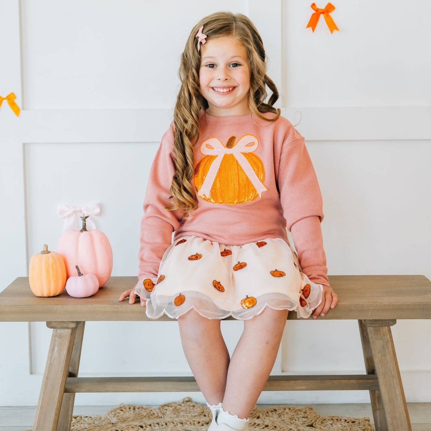 Pumpkin Sequin Scallop Tutu