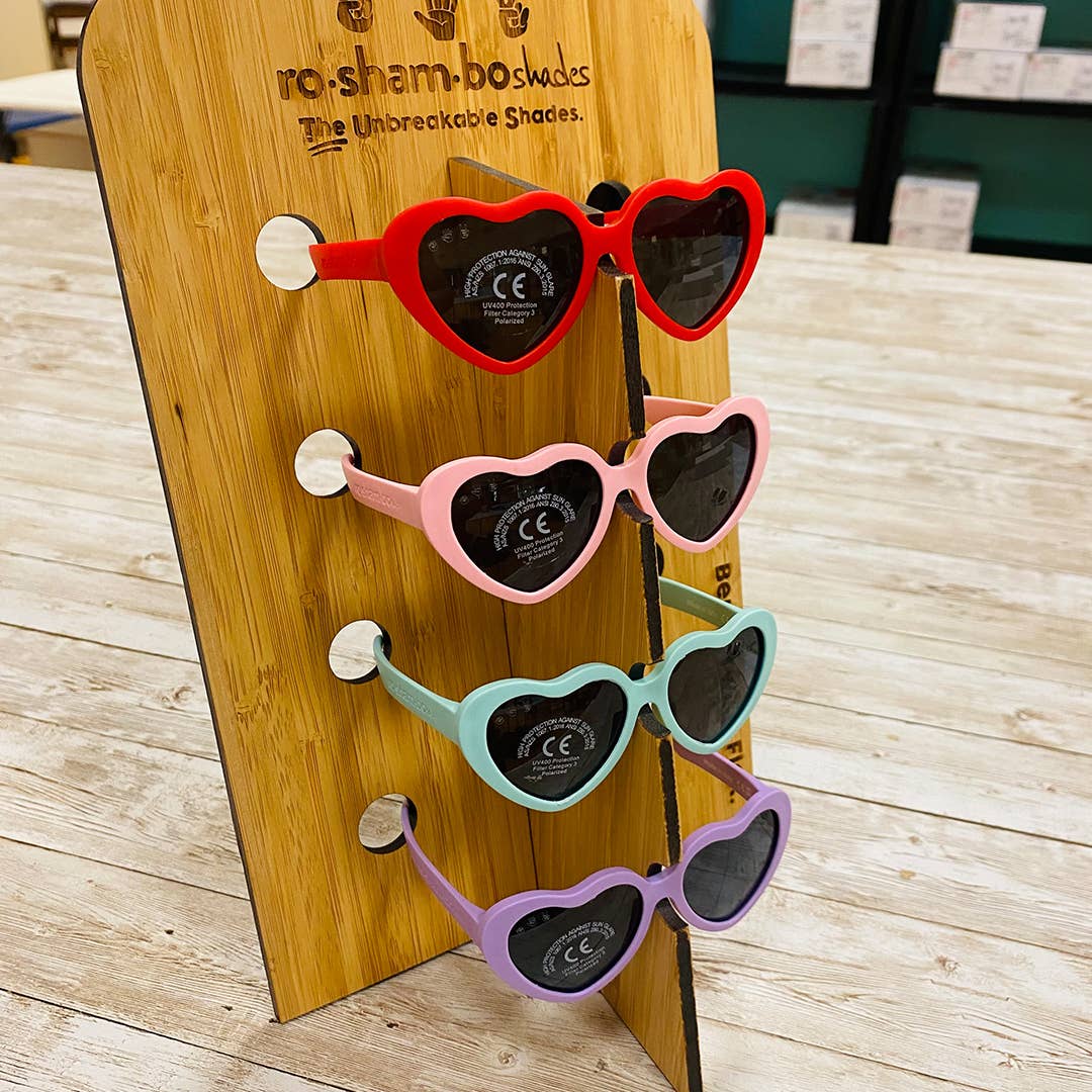 Heart Sunglasses | Peach: Junior (Ages 5+) / Rose Gold Polarized Lens