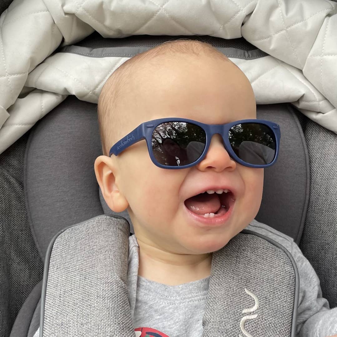 Navy Sunglasses: Adult L/XL / Blue Polarized Lens