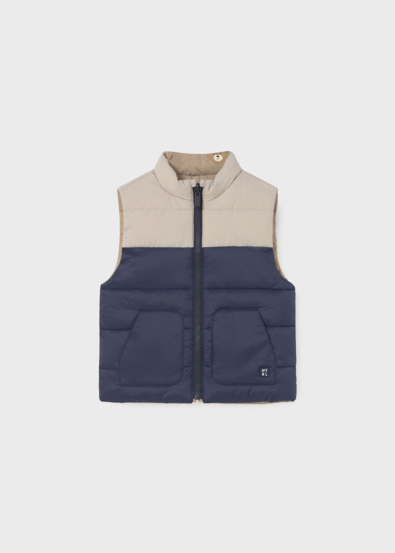 Reversible Vest (Navy/Teddy Bear)