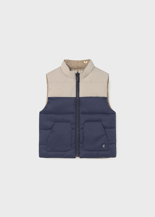 Reversible Vest (Navy/Teddy Bear)
