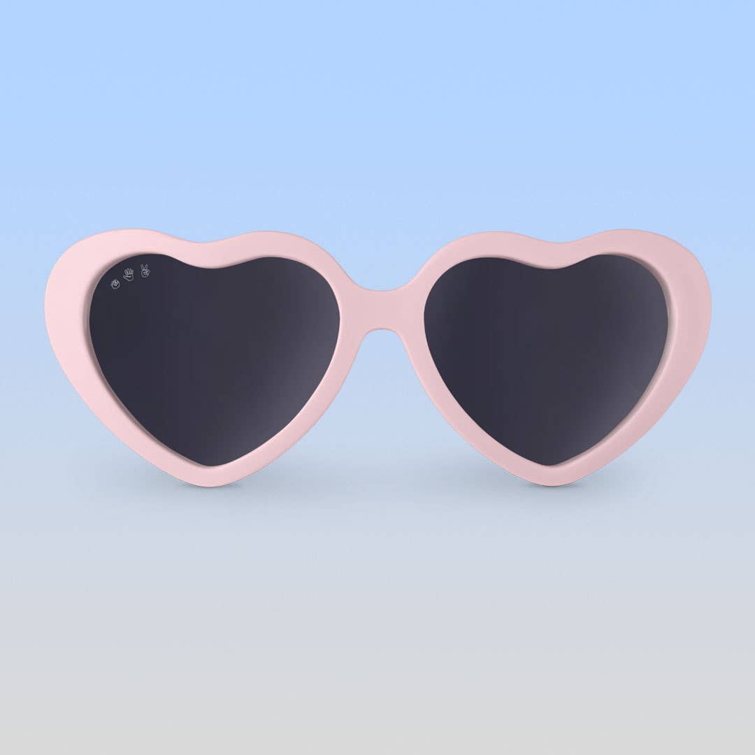 Heart Sunglasses | Peach: Baby (Ages 0-2) / Rose Gold Polarized Lens