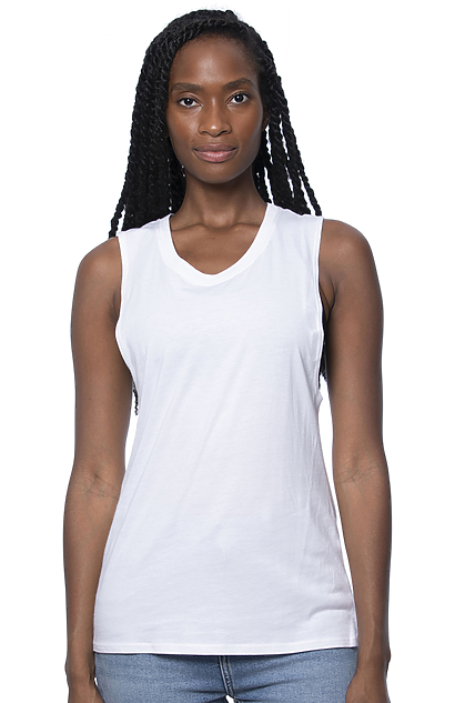 Women's Viscose Bamboo Organic Cotton Muscle: CLOUDBURST / L