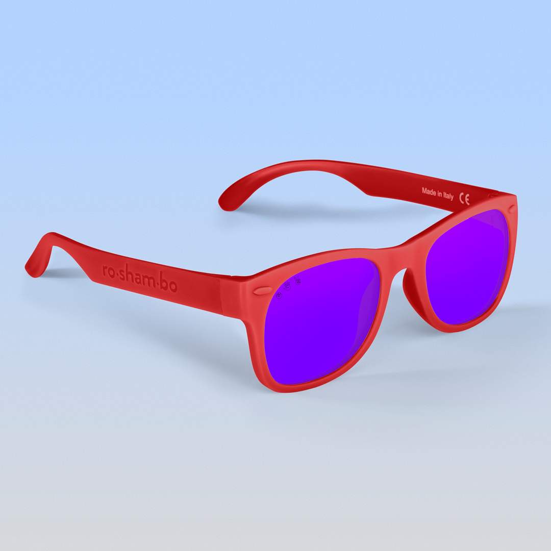 Red Sunglasses: Baby (Ages 0-2) / Chrome Polarized Lens