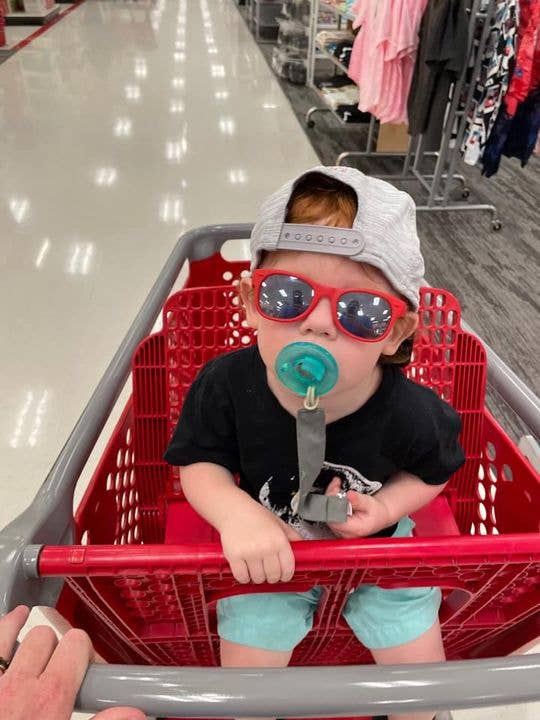 Red Sunglasses: Baby (Ages 0-2) / Chrome Polarized Lens