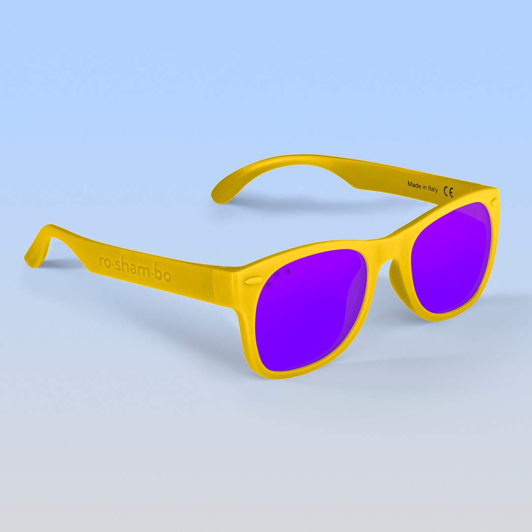 Yellow Sunglasses: Toddler (Ages 2-4) / Blue Lens
