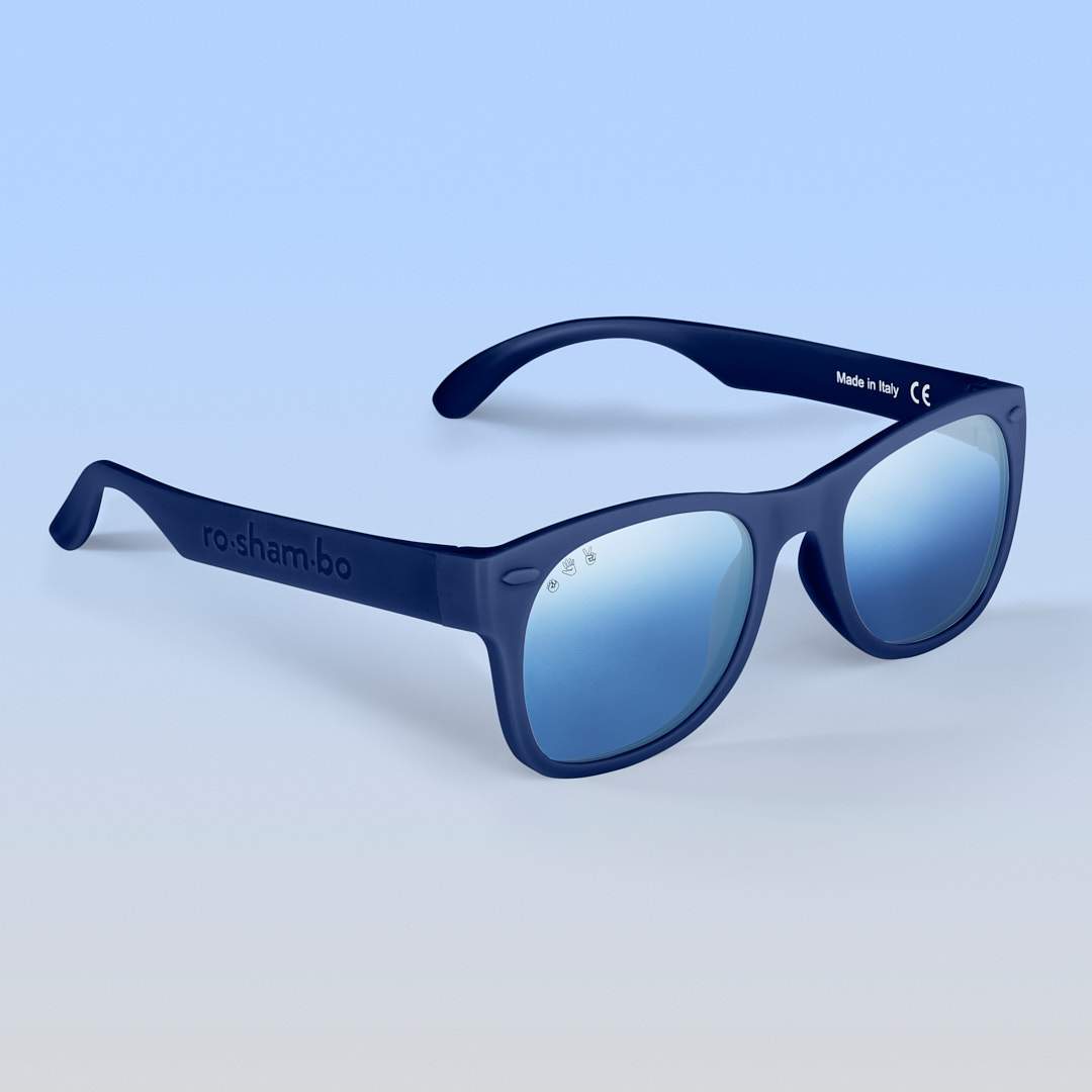 Navy Sunglasses: Baby (Ages 0-2) / Chrome Polarized Lens