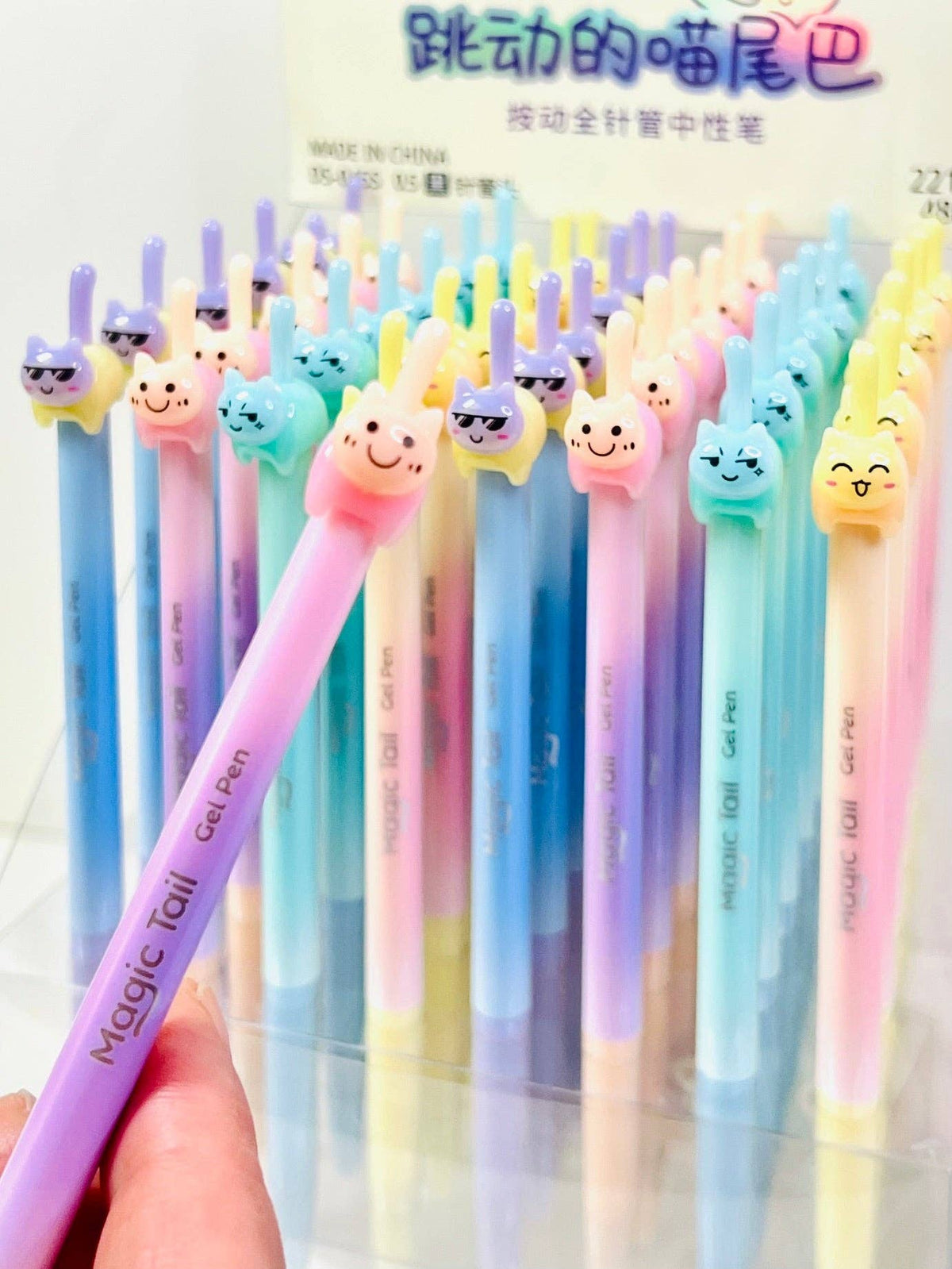 22189 Cat Tail Colors Gel Pen-48