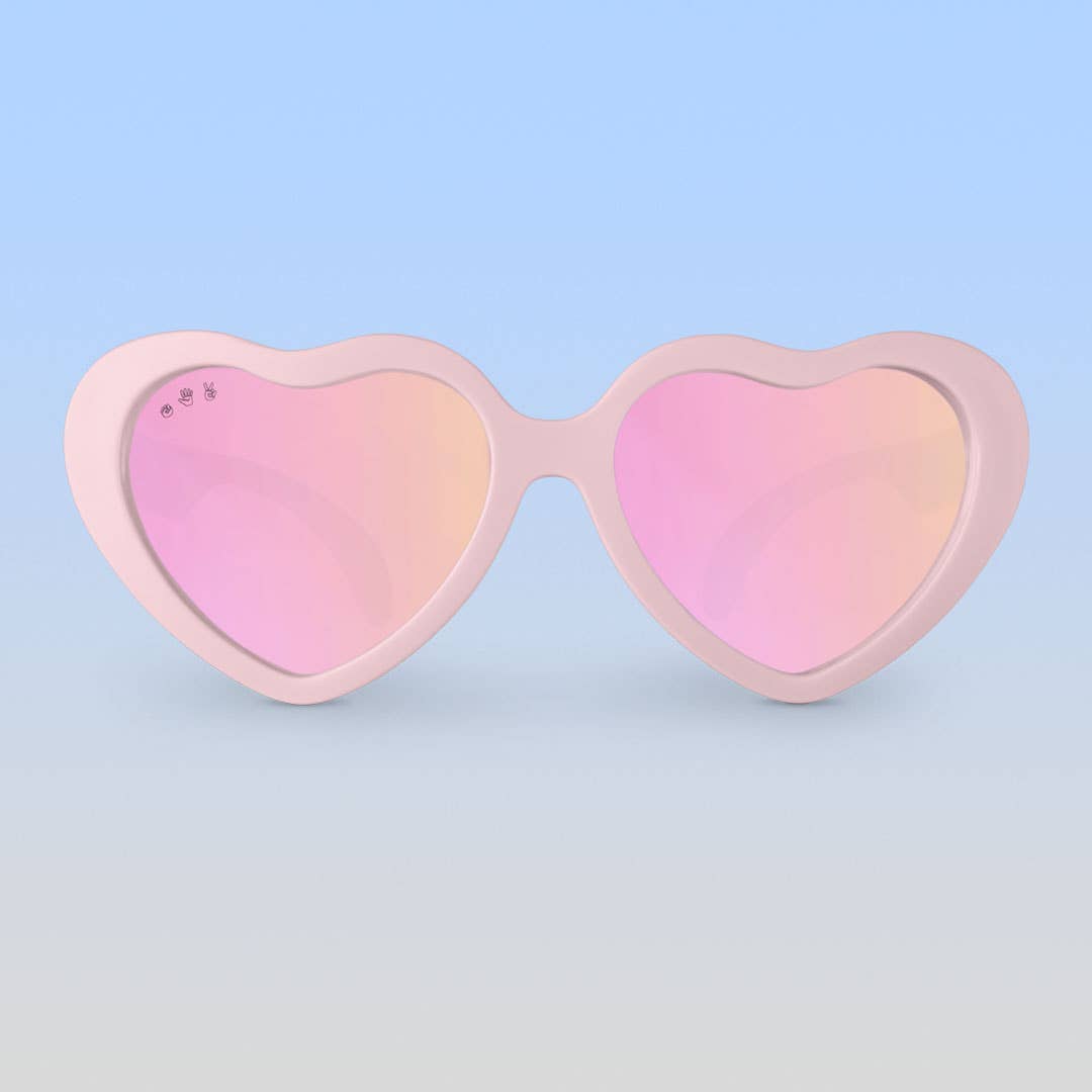 Heart Sunglasses | Peach: Toddler (Ages 2-4) / Rose Gold Polarized Lens