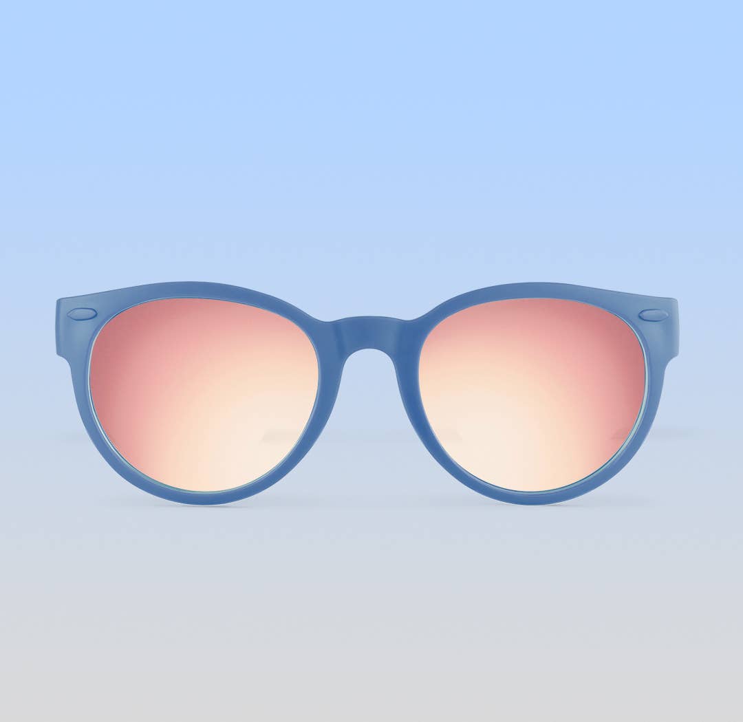 Round Sunglasses | Cloudy Blue: Baby (Ages 0-2) / Grey Polarized Lens