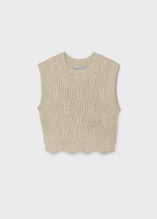 Knit Vest Open Back