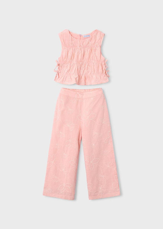 Pants & Ruched Top Set