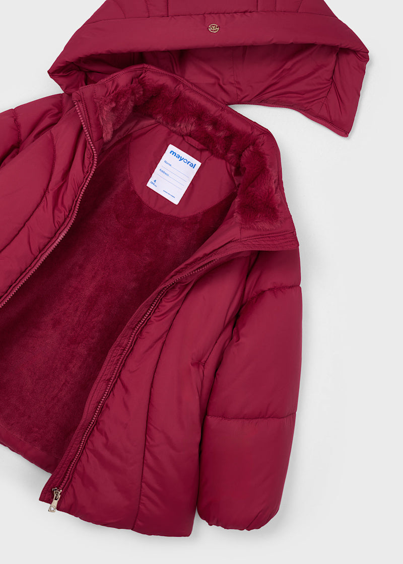 Puffer Jacket in Cherry