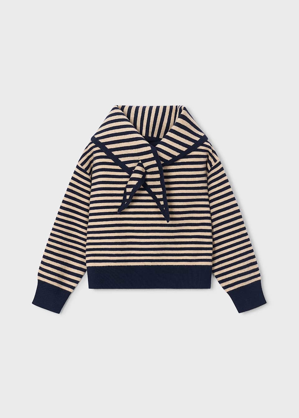 Striped Sweater w/Scarf