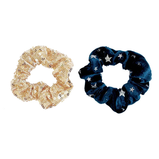 Midnight Star Sequin Scrunchies