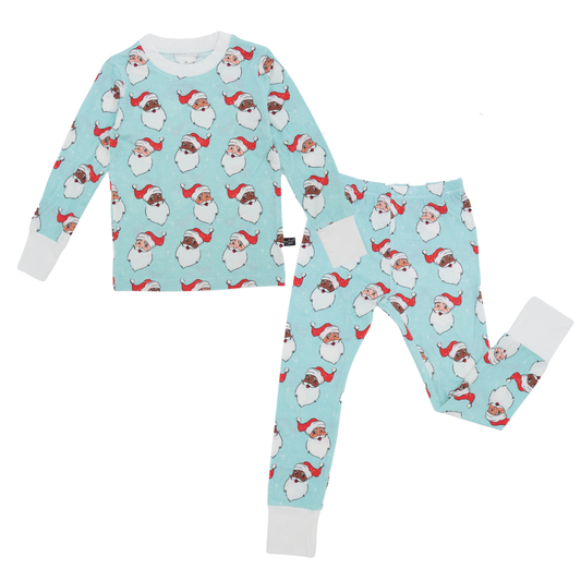 Vintage Santas Two-Piece Bamboo Pajamas