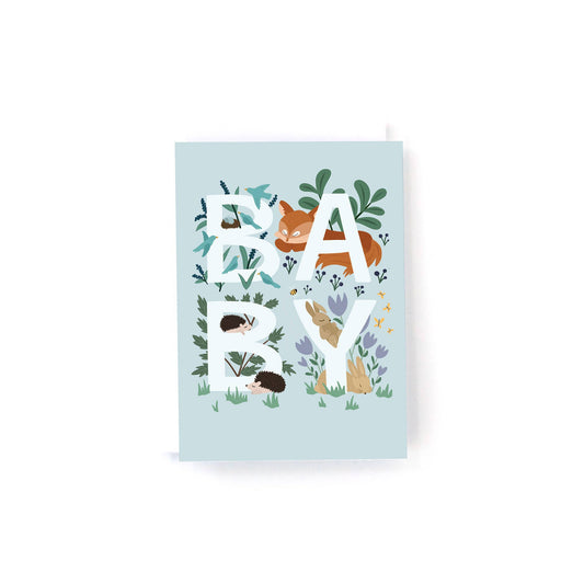 Woodland Baby Mini Greeting Card