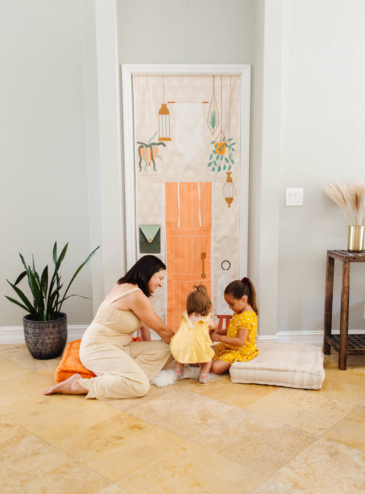 Pretend Store Playset- Doorway Storefront Boho Tea House