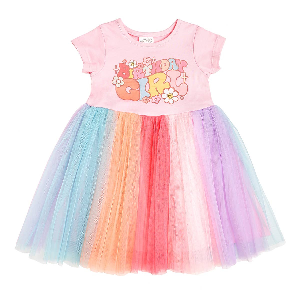 Groovy Birthday Girl Short Sleeve Tutu